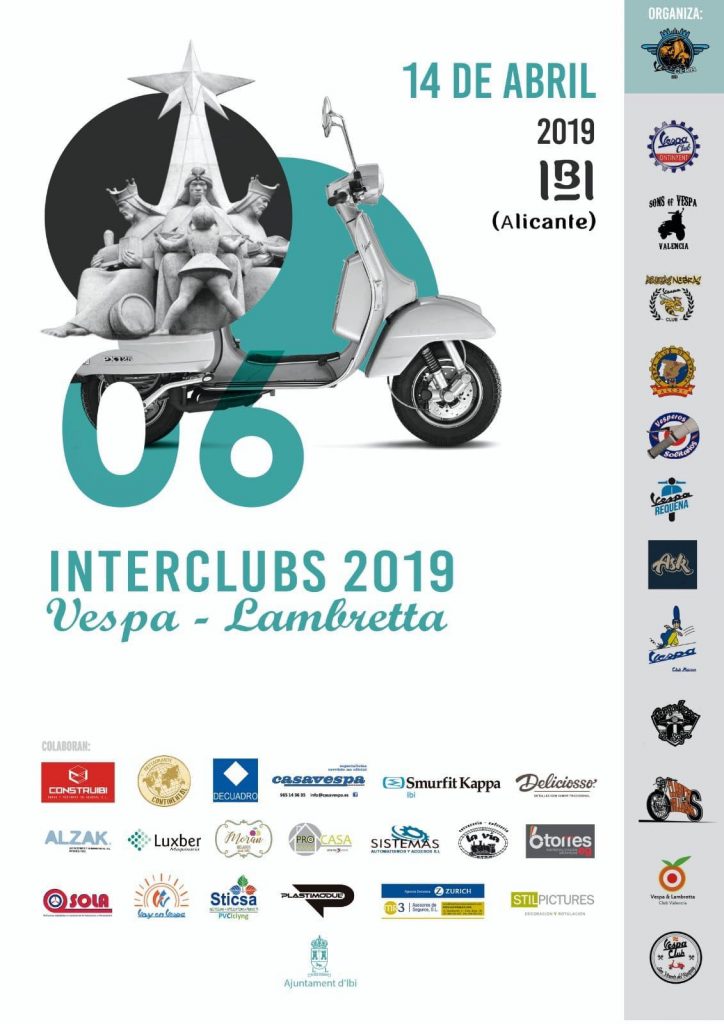Evento Interclubs 2019 Vespa-Lambretta Ibi